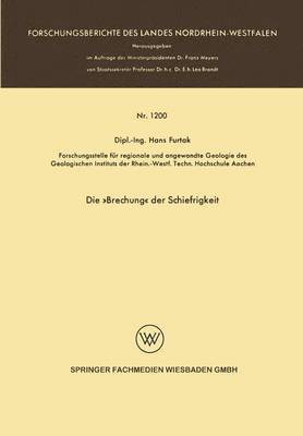 bokomslag Die »Brechung« der Schiefrigkeit