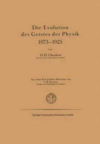 bokomslag Die Evolution des Geistes der Physik 18731923