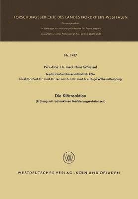 Die Klärreaktion 1