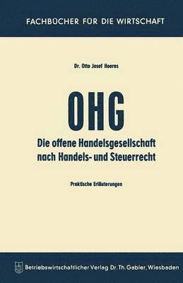 bokomslag Die OHG nach Handels- und Steuerrecht