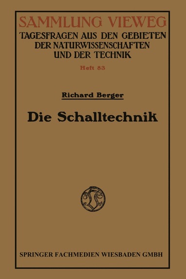 bokomslag Die Schalltechnik