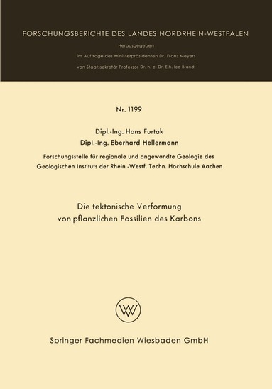 Hans Furtak - Die taktonische Verformung von pflanzlichen Fossilien des Karbons, Häftad