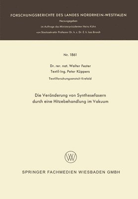 Veränderung von Synthesefasern durch eine Hitzebehandlung im Vakuum