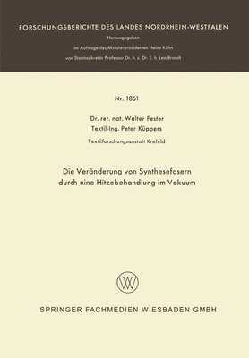 Die Vernderung von Synthesefasern durch eine Hitzebehandlung im Vakuum 1