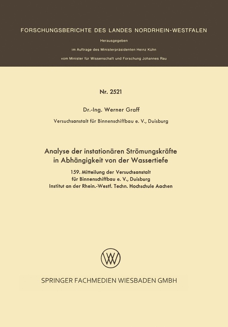 Analyse der instationren Strmungskrfte in Abhngigkeit von der Wassertiefe 1