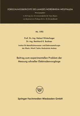 Beitrag zum experimentellen Problem der Messung schneller Elektrodenvorgnge 1