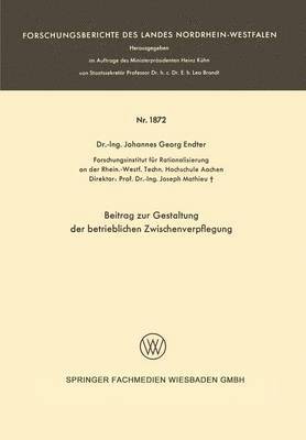 bokomslag Beitrag zur Gestaltung der betrieblichen Zwischenverpflegung