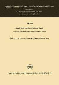 bokomslag Beitrag Zur Untersuchung Von Formsandmischern