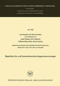 bokomslag Bioptische, bio- und fermentchemische Magenuntersuchungen