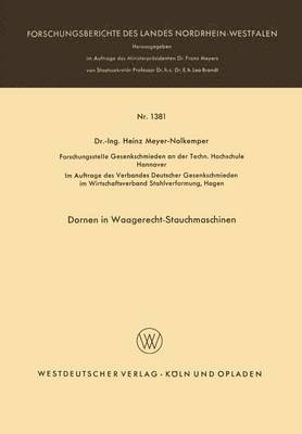 Dornen in Waagerecht-Stauchmaschinen