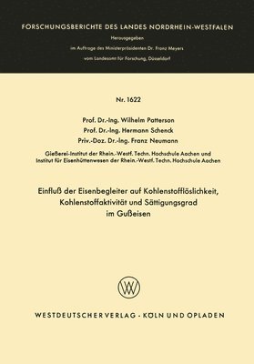 Einfluß der Eisenbegleiter auf Kohlenstofflöslichkeit, Kohlenstoffaktivität und Sättigungsgrad im Gußeisen