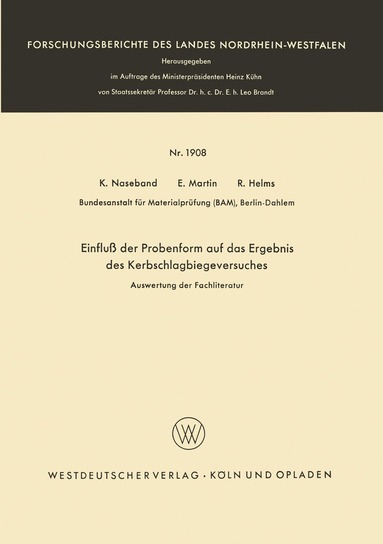 bokomslag Einflu der Probenform auf das Ergebnis des Kerbschlagbiegeversuches