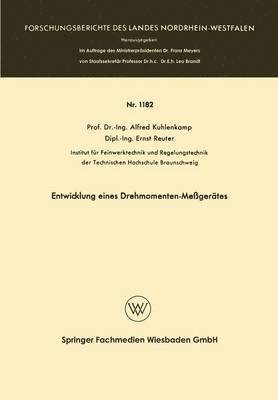 Entwicklung eines Drehmomenten-Meßgerätes