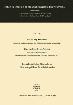 Karl Leist - Enzyklopädische Abhandlung Über Ausgeführte Strahltriebwerke, Häftad