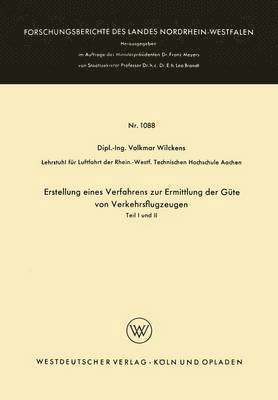 bokomslag Erstellung eines Verfahrens zur Ermittlung der Gte von Verkehrsflugzeugen