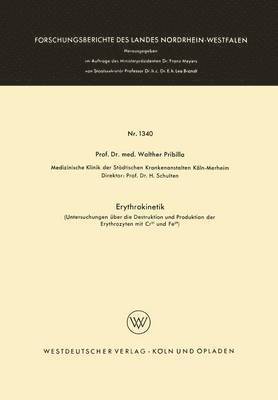 Walther Pribilla - Erythrokinetik, Häftad