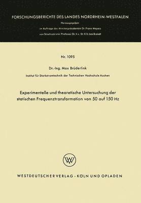 bokomslag Experimentelle und theoretische Untersuchung der statischen Frequenztransformation von 50 auf 150 Hz