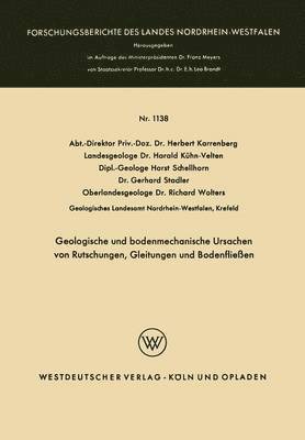 Geologische und bodenmechanische Ursachen von Rutschungen, Gleitungen und Bodenfließen 1