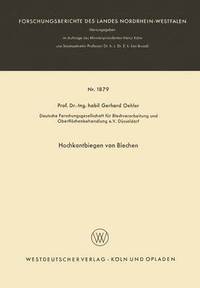 bokomslag Hochkantbiegen von Blechen