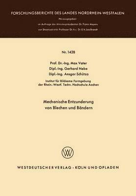 bokomslag Mechanische Entzunderung von Blechen und Bändern