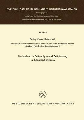 Methoden zur Zeitanalyse und Zeitplanung im Konstruktionsbüro