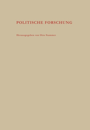 bokomslag Politische Forschung