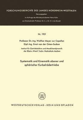 bokomslag Systematik und Kinematik ebener und sphrischer Kurbelrdertriebe