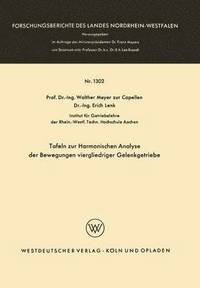 bokomslag Tafeln zur Harmonischen Analyse der Bewegungen viergliedriger Gelenkgetriebe