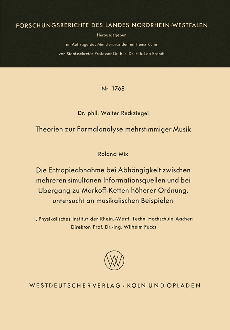 Walter Reckziegel - Theorien zur Formalanalyse mehrstimmiger Musik, Häftad