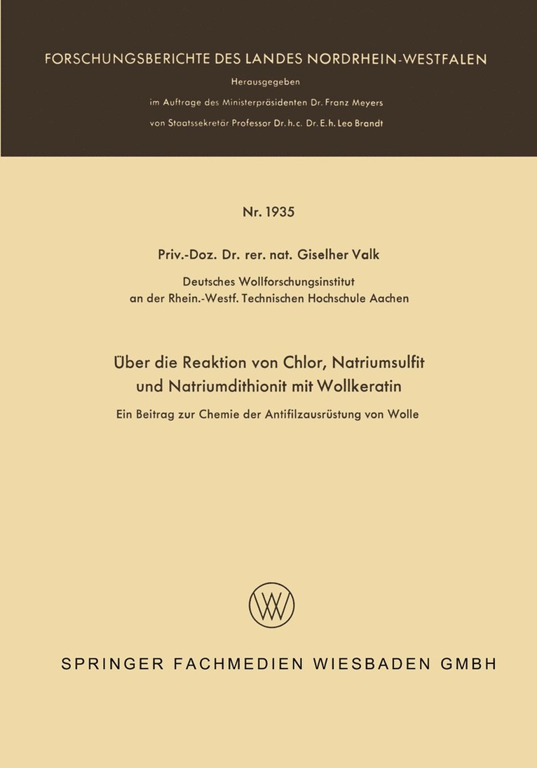 Über die Reaktion von Chlor, Natriumsulfit und Natriumdithionit mit Wollkeratin