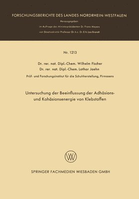 Untersuchung der Beeinflussung der Adhäsions- und Kohäsionsenergie von Klebstoffen