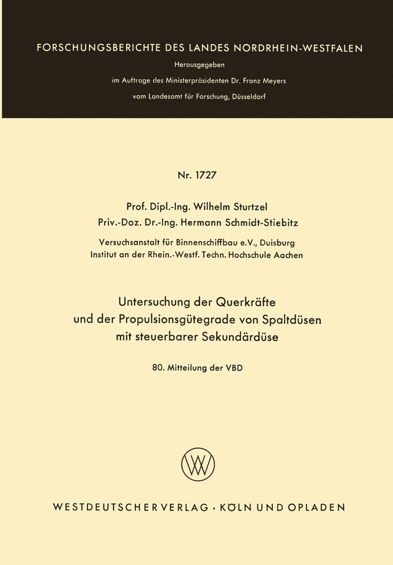 Untersuchung der Querkrfte und der Propulsionsgtegrade von Spaltdsen mit steuerbarer Sekundrdse 1