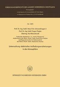 bokomslag Untersuchung elektrischer Aufladungserscheinungen in der Atmosphre