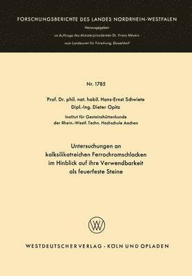 bokomslag Untersuchungen an kalksilikatreichen Ferrochromschlacken