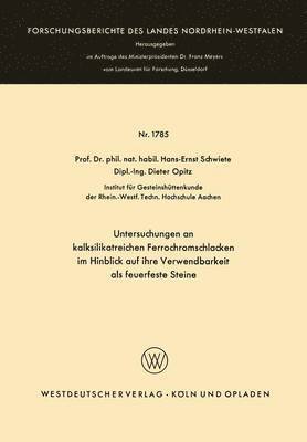 bokomslag Untersuchungen an kalksilikatreichen Ferrochromschlacken