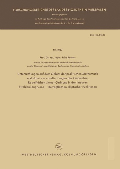 bokomslag Untersuchungen auf dem Gebiet der praktischen Mathematik und damit verwandter Fragen der Geometrie