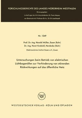 Harald Müller - Untersuchungen beim Betrieb von elektrischen Lichtbogenöfen zur Verhinderung von störenden Rückwirkungen auf das öffentliche Netz, Häftad