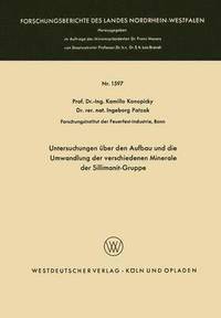 bokomslag Untersuchungen ber den Aufbau und die Umwandlung der verschiedenen Minerale der Sillimanit-Gruppe