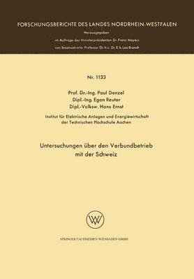 bokomslag Untersuchungen ber den Verbundbetrieb mit der Schweiz