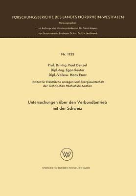 Untersuchungen über den Verbundbetrieb mit der Schweiz