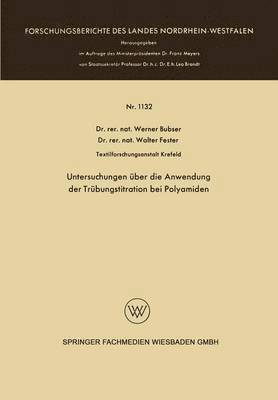 Untersuchungen über die Anwendung der Trübungstitration bei Polyamiden