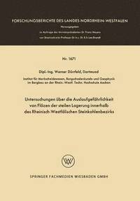 bokomslag Untersuchungen über die Auslaufgefährlichkeit von Flözen der steilen Lagerung innerhalb des Rheinisch-Westfälischen Steinkohlenbezirks