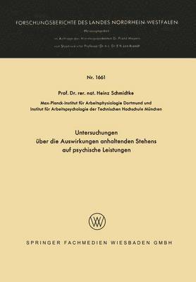 Untersuchungen ber die Auswirkungen anhaltenden Stehens auf psychische Leistungen 1