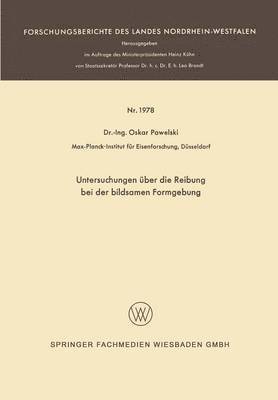 bokomslag Untersuchungen ber die Reibung bei der bildsamen Formgebung