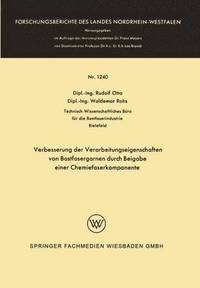 bokomslag Verbesserung der Verarbeitungseigenschaften von Bastfasergarnen durch Beigabe einer Chemiefaserkomponente