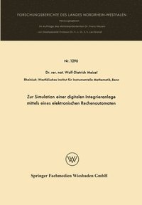 bokomslag Zur Simulation einer digitalen Integrieranlage mittels eines elektronischen Rechenautomaten