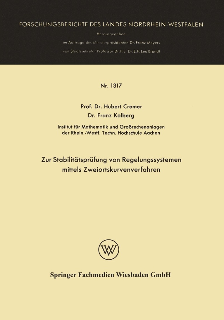 Zur Stabilittsprfung von Regelungssystemen mittels Zweiortskurvenverfahren 1