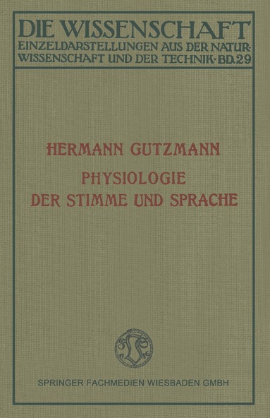 bokomslag Physiologie der Stimme und Sprache