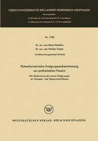 bokomslag Potentiometrische Endgruppenbestimmung an synthetischen Fasern