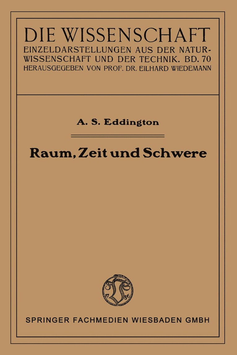 Arthur Stanley Eddington - Raum, Zeit und Schwere, Häftad